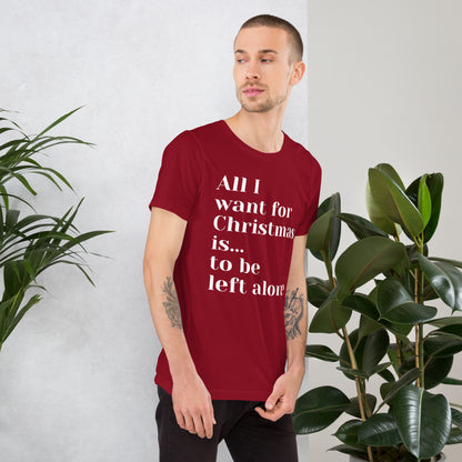 Left Alone Anti-Christmas / Bah Humbug T-shirt | – RB Designa Co