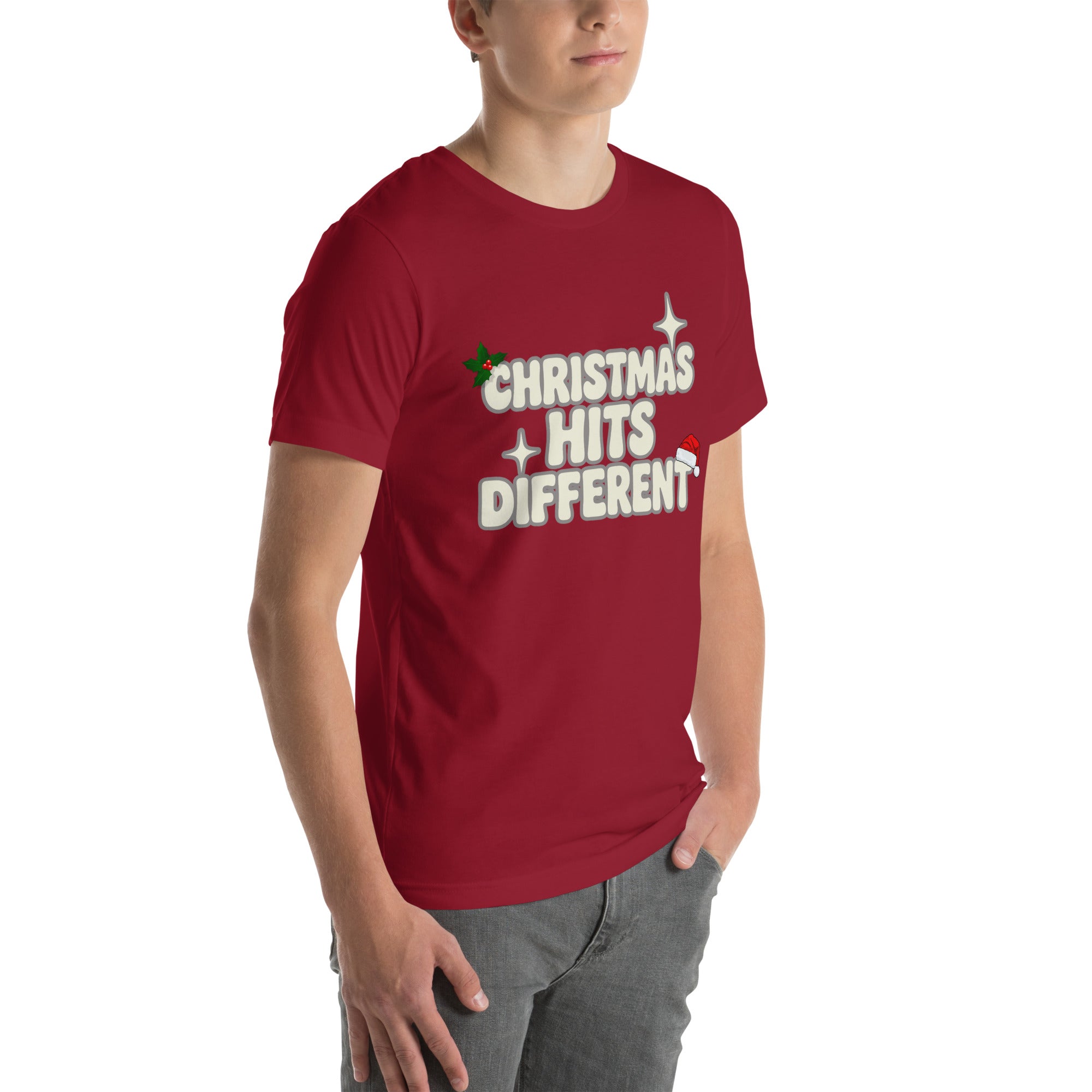 Christmas Hits Different Teen T-shirt | – RB Designa Co