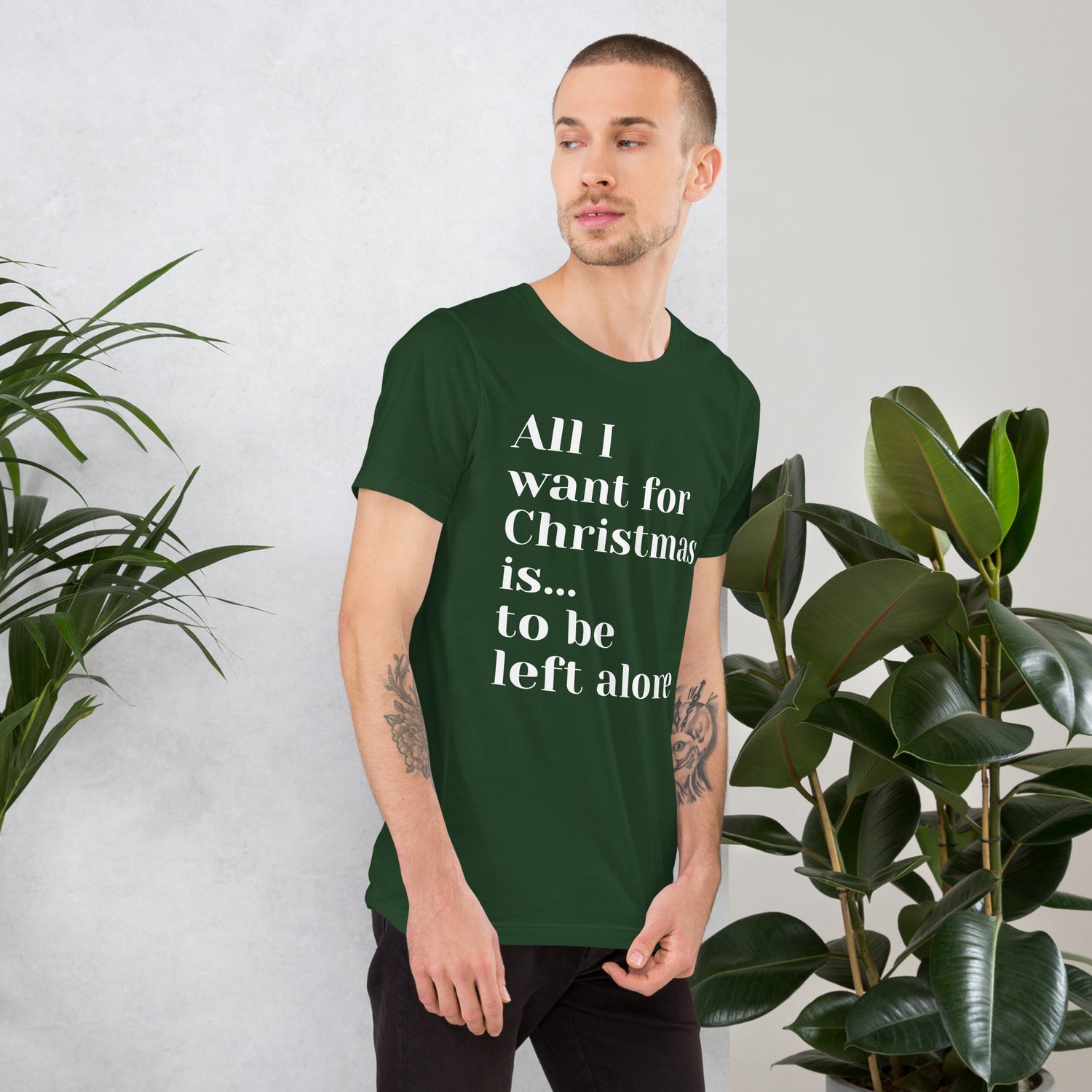 Left Alone Anti-Christmas / Bah Humbug T-shirt | – RB Designa Co