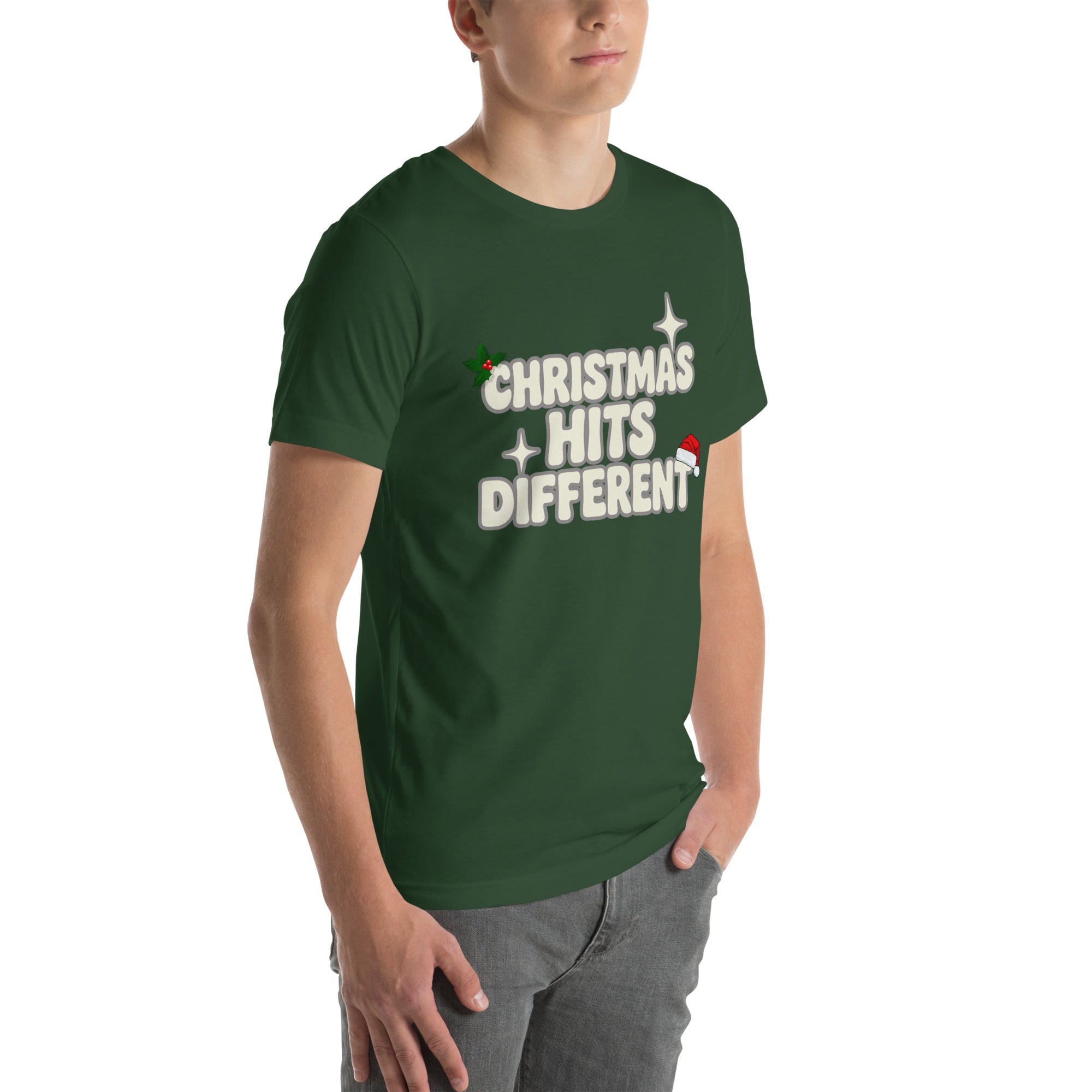 Christmas Hits Different Teen T-shirt | – RB Designa Co