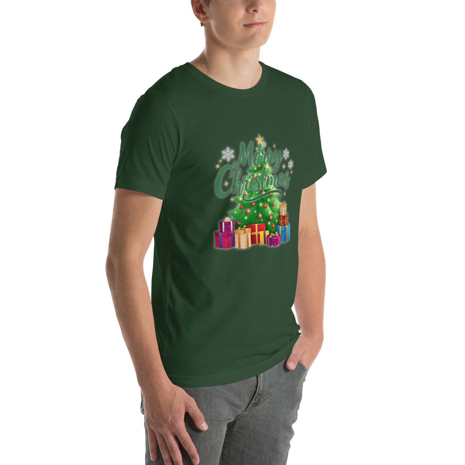 Merry Christmas Green Teen T-shirt | – RB Designa Co