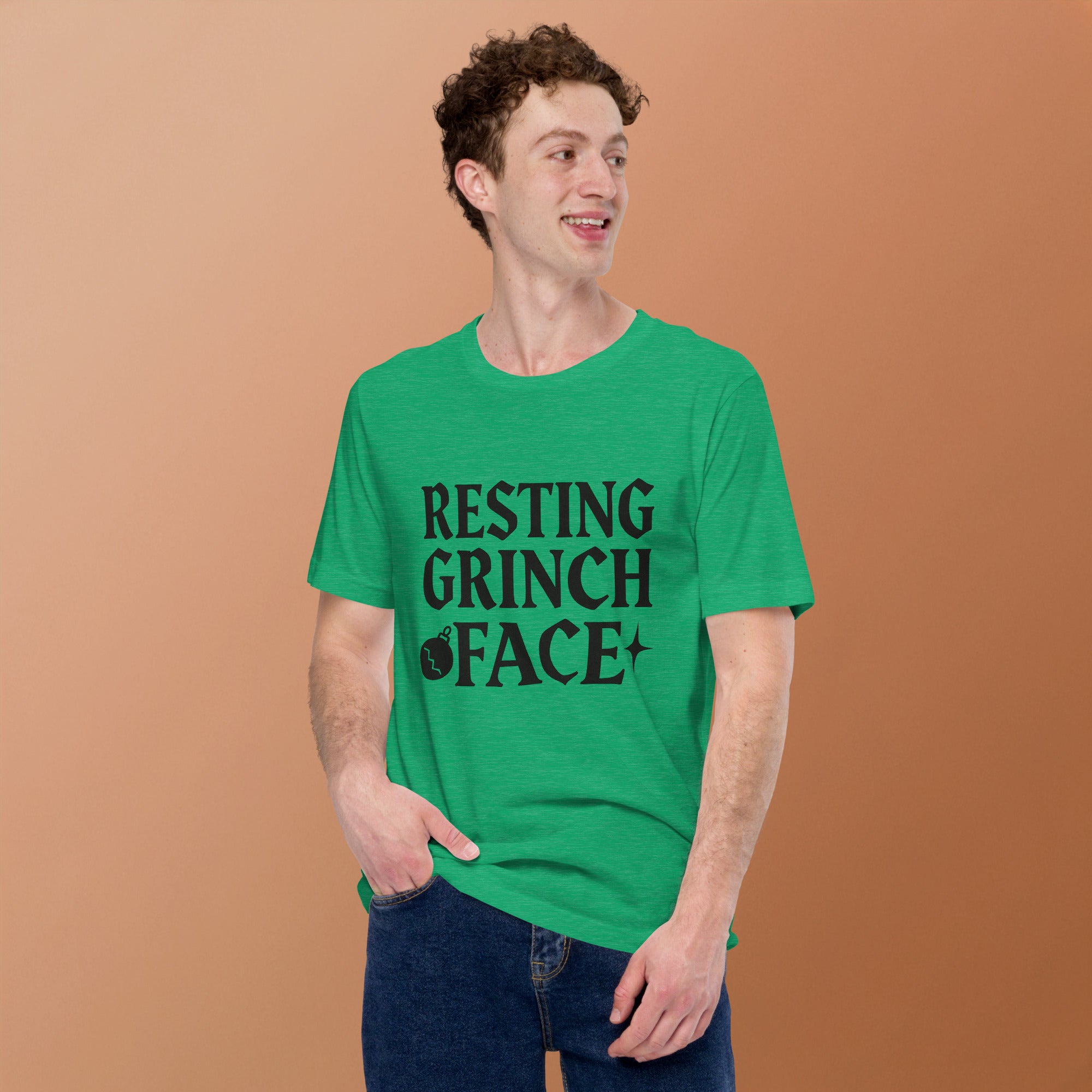 Resting Grinch Face Goth Anti-Christmas / Bah Humbug T-shirt | – RB Designa Co