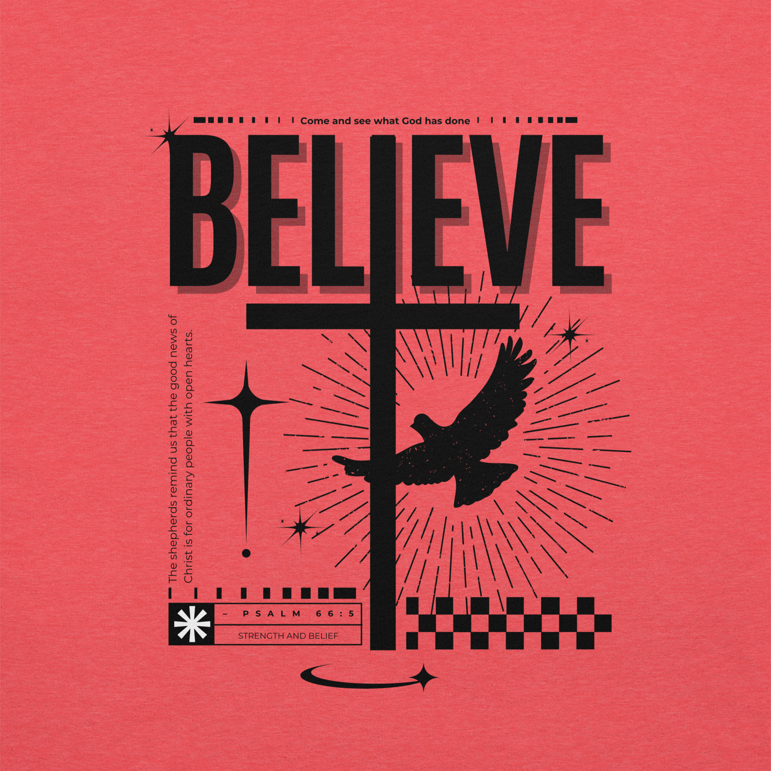 Believe Back Light Biblical T-shirt
