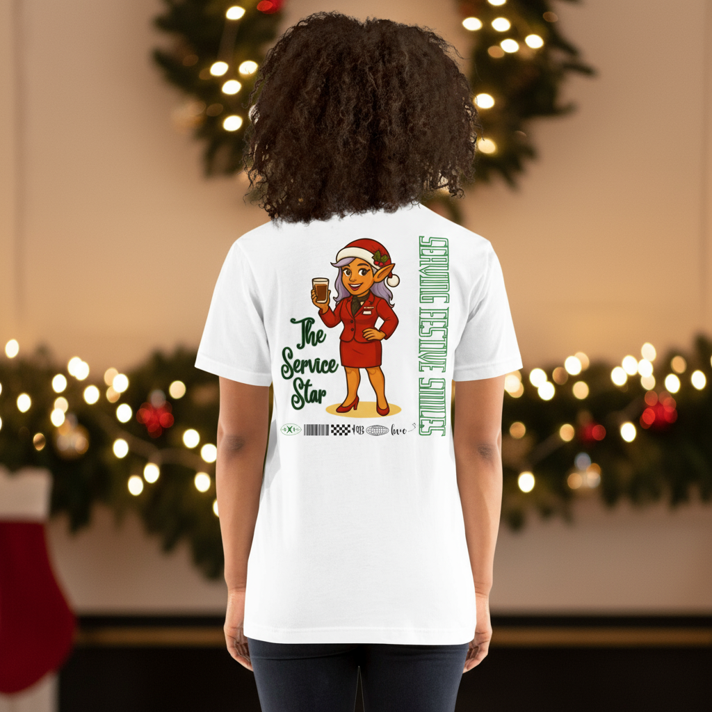 Flight Attendant Elf Occupation T-shirt