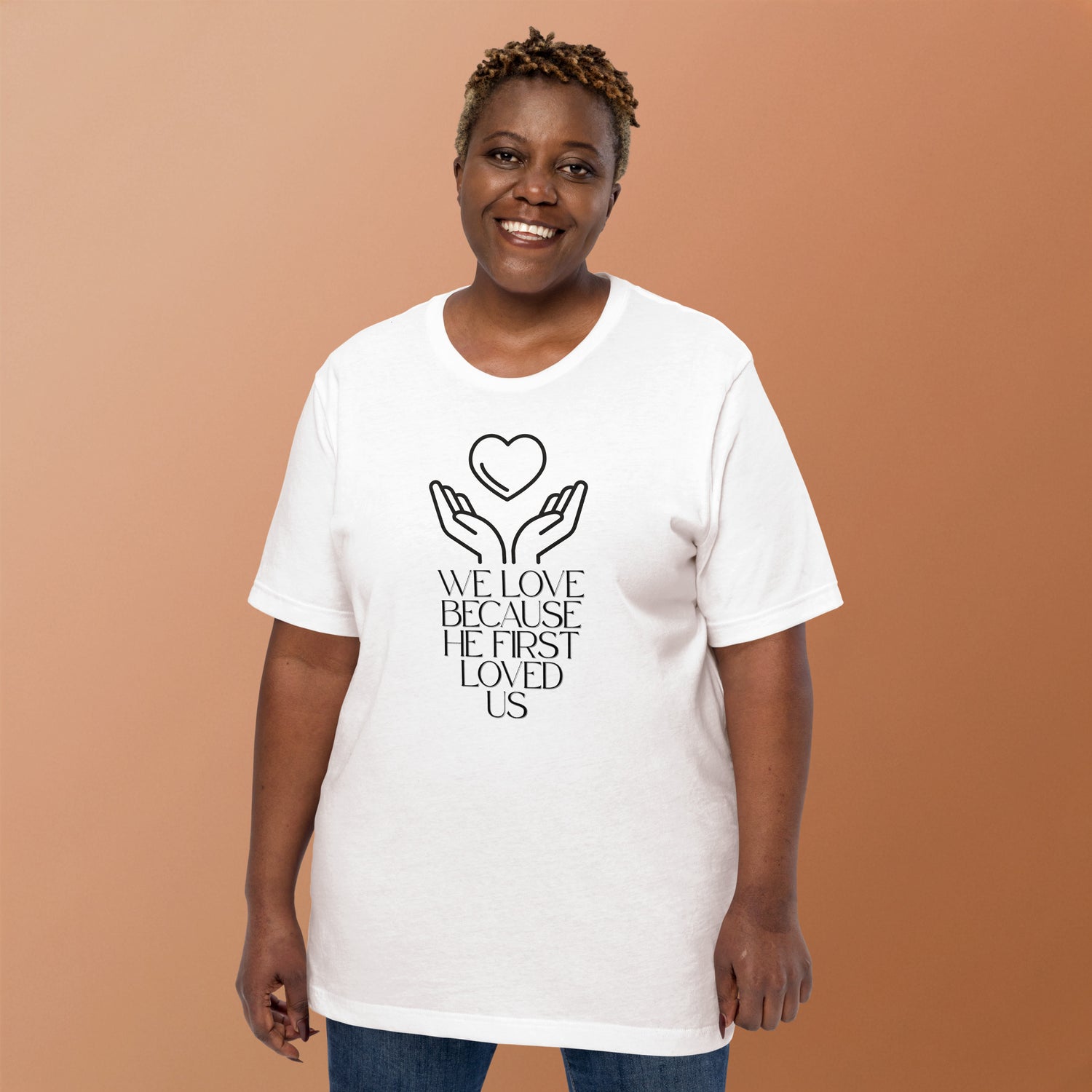 He First Loved Us Biblical T-shirt | – RB Designa Co