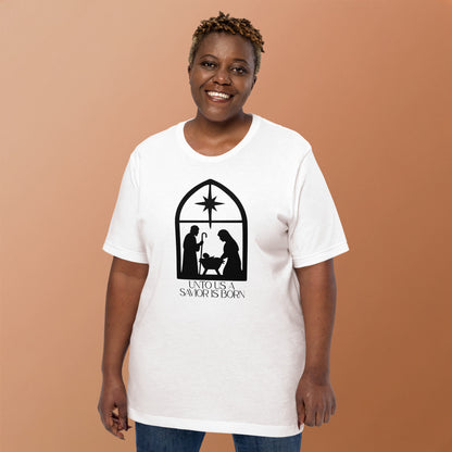 Savior is Born Biblical T-shirt | – RB Designa Co