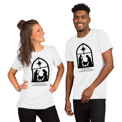 Savior Is Born White Biblical T-Shirt | – RB Designa Co