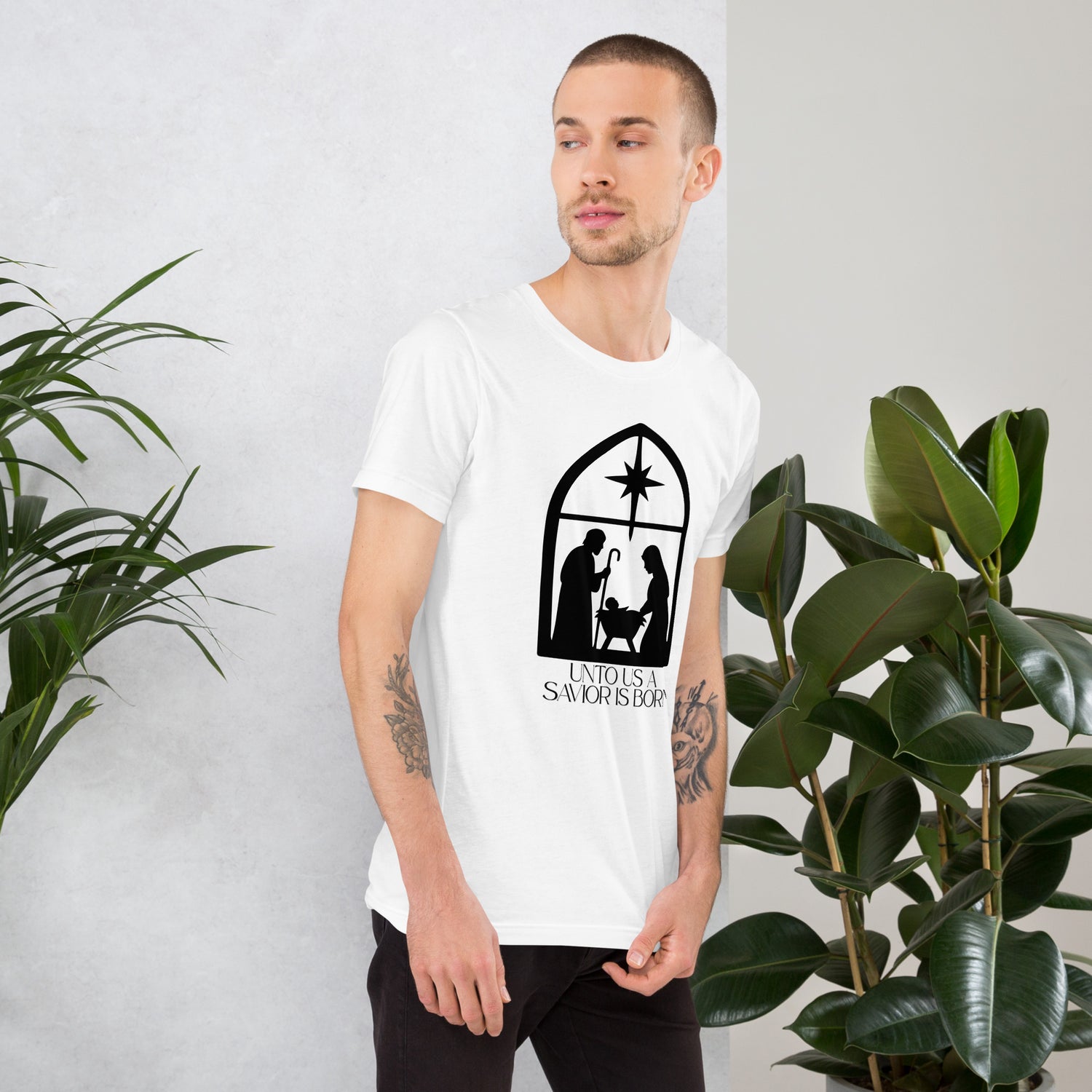 Savior Is Born White Biblical T-Shirt | – RB Designa Co