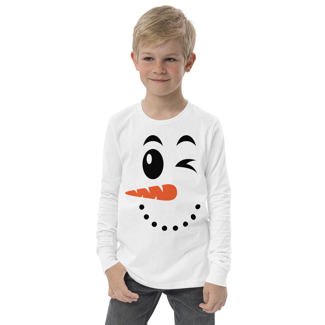 Winking Snowman Face Kid&
