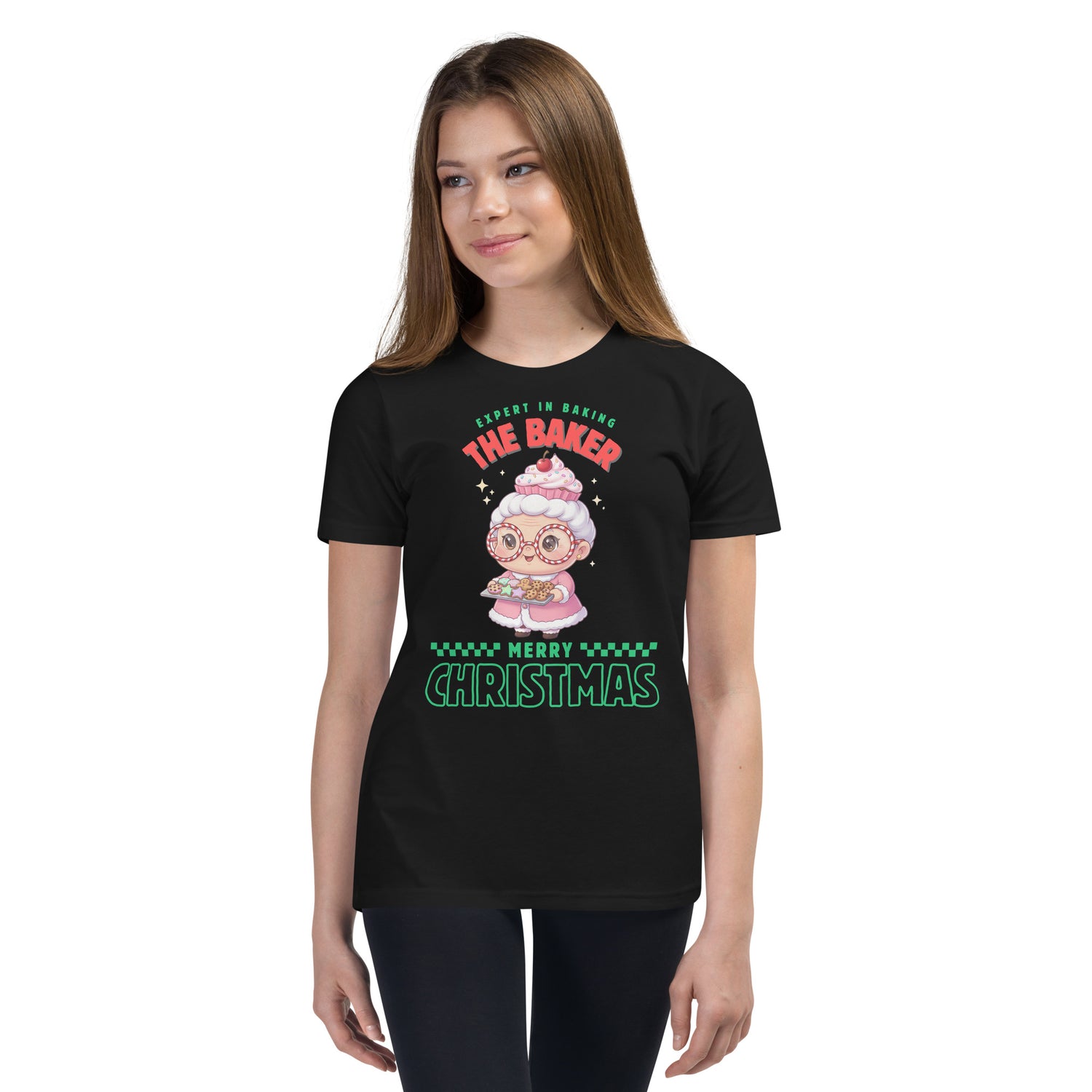 Expert in Baking: The Grandma Baker- Green and Red | Youth Short Sleeve T-Shirt | – RB Designa Co