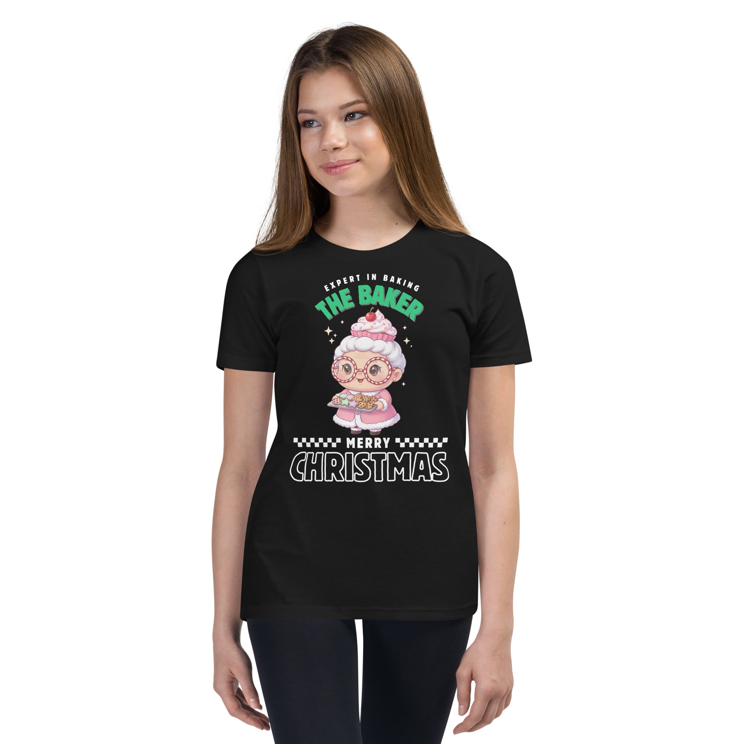 Expert in Baking: The Grandma Baker- White and Green | Youth Short Sleeve T-Shirt | – RB Designa Co