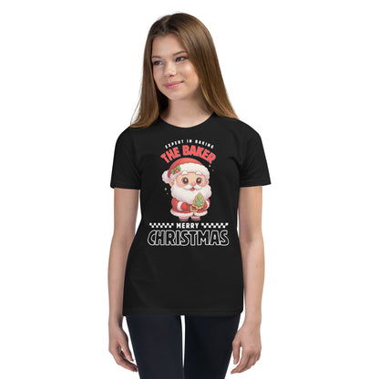 Expert in Baking: The Santa Baker- White and Red | Youth Short Sleeve T-Shirt | – RB Designa Co