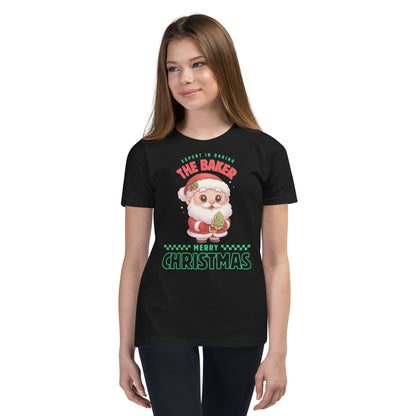 Expert in Baking: The Santa Baker- Green and Red | Youth Short Sleeve T-Shirt | – RB Designa Co