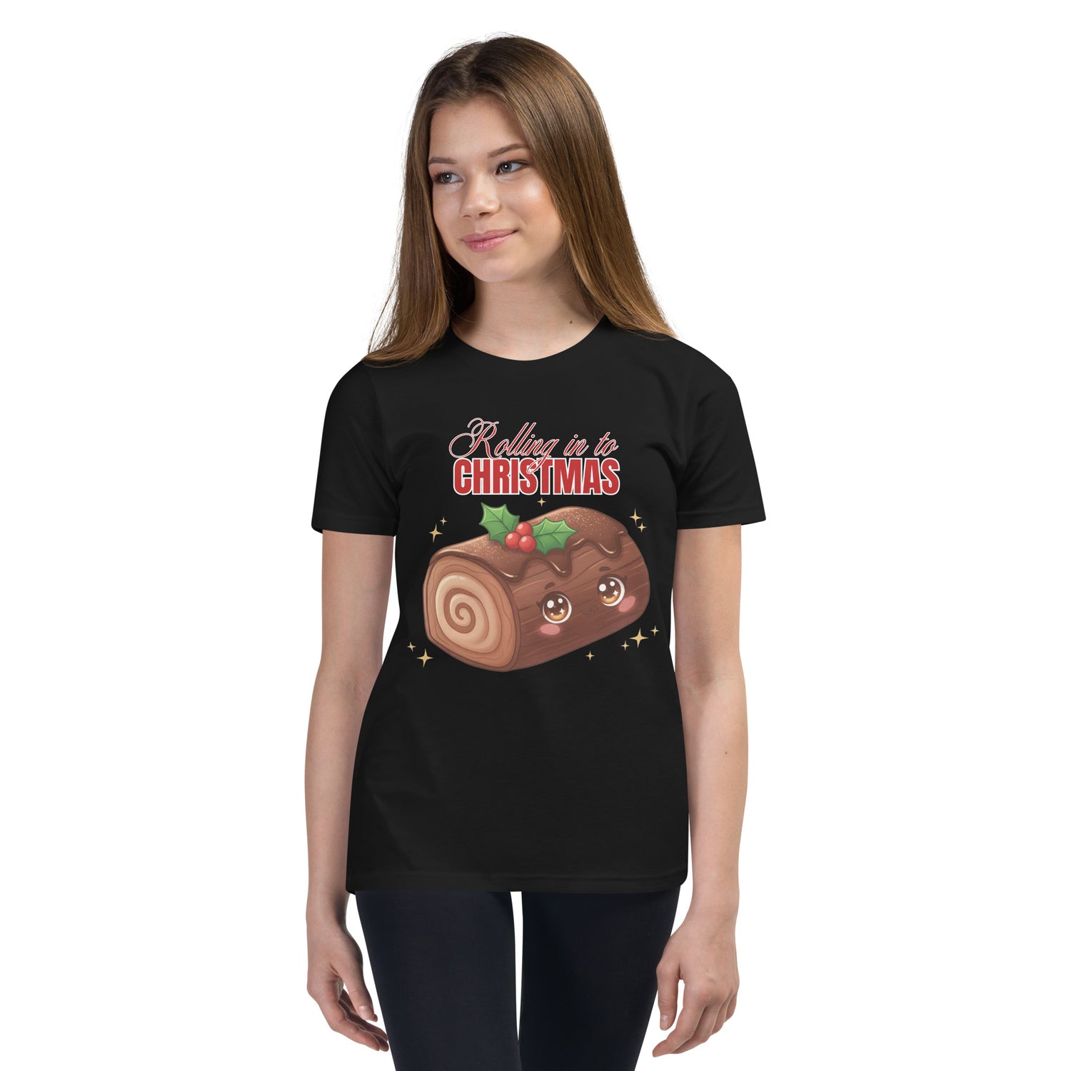 &quot;Rolling in to Christmas&quot;- Black | Youth Short Sleeve T-Shirt | – RB Designa Co