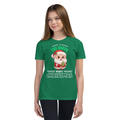 Expert in Baking: The Santa Baker- White and Green | Youth Short Sleeve T-Shirt | – RB Designa Co