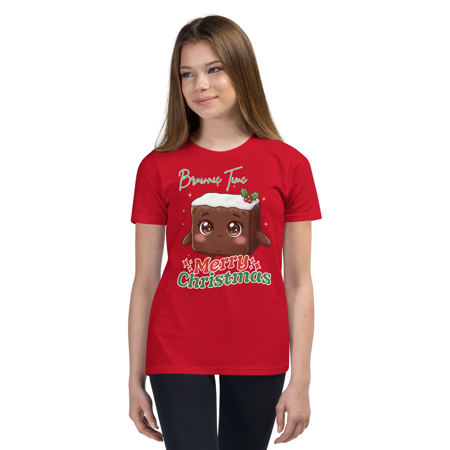&quot;Brownie Time, Merry Christmas&quot;- White | Youth Short Sleeve T-Shirt | – RB Designa Co