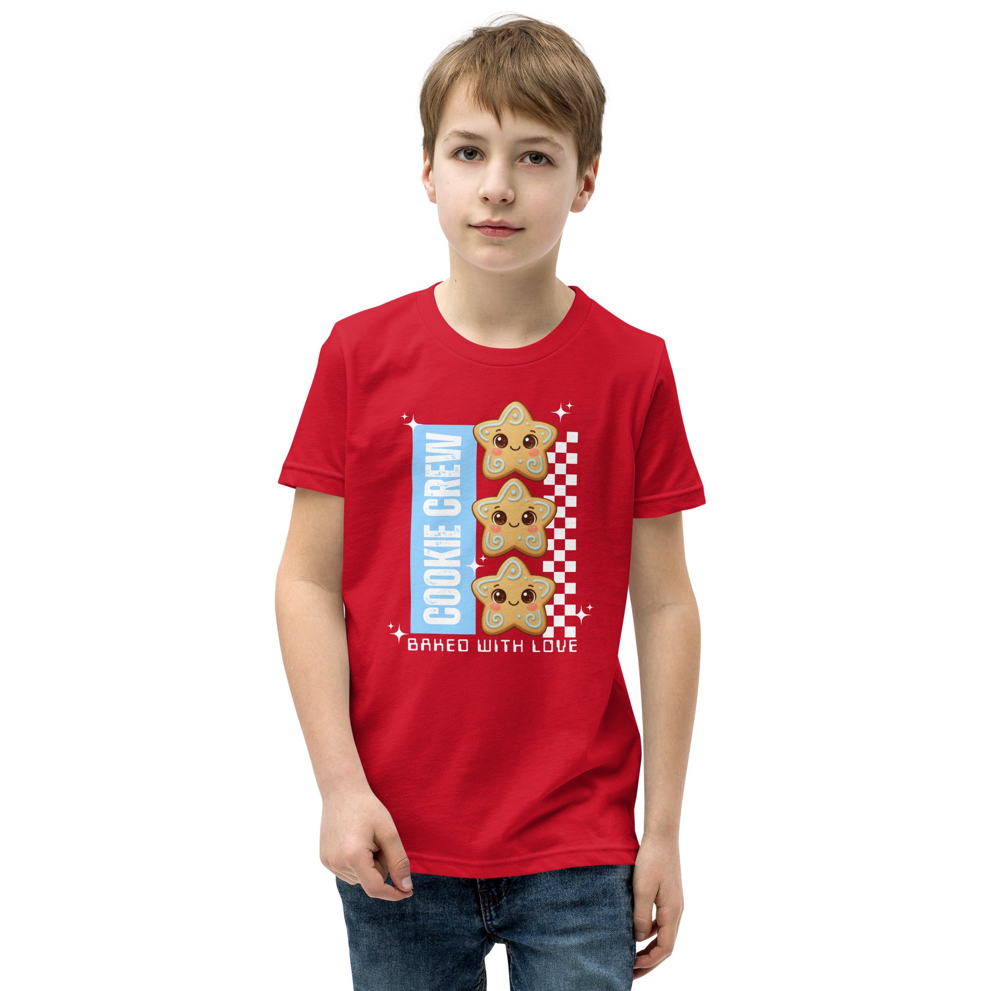 &quot;Cookie Crew, Baked With Love&quot;- Blue | Youth Short Sleeve T-Shirt | – RB Designa Co