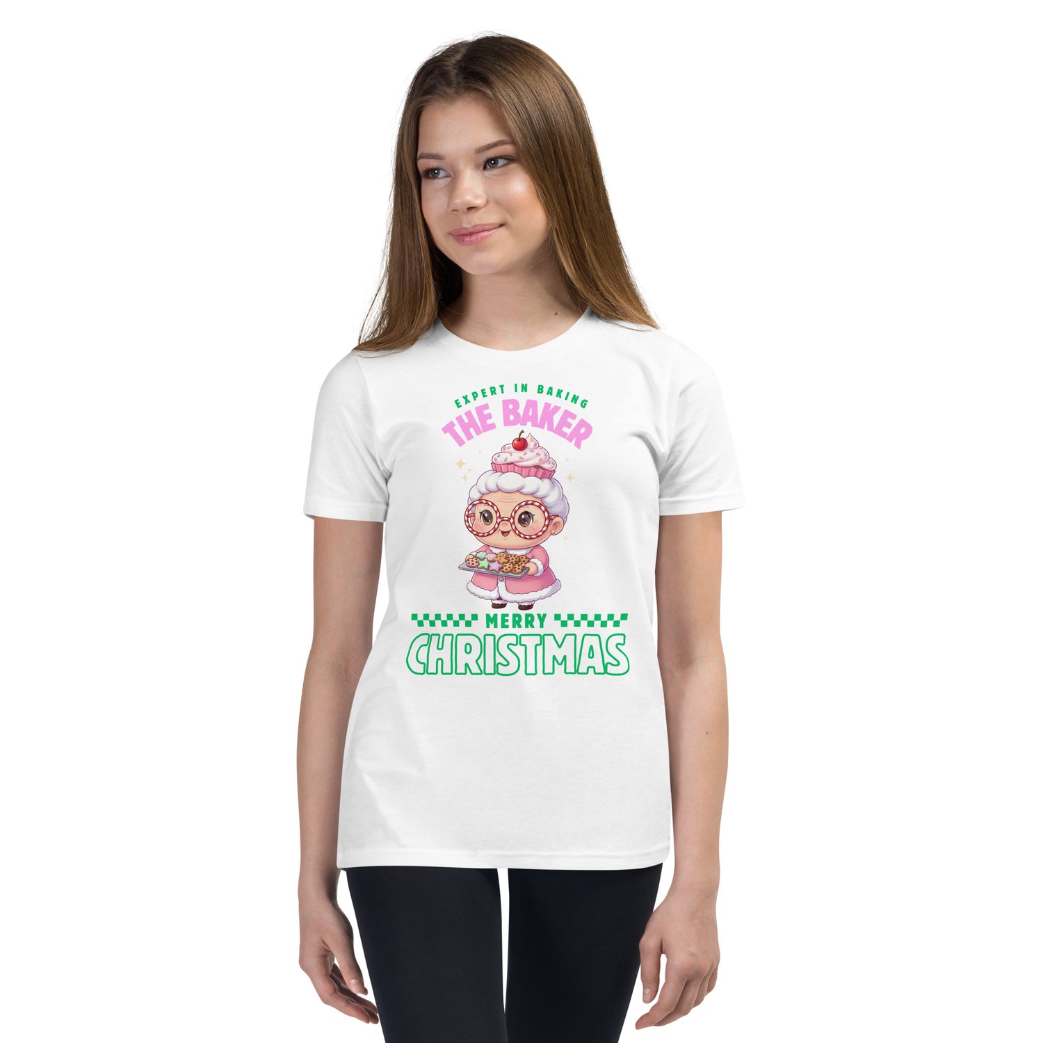 Expert in Baking: The Grandma Baker- Green and Pink | Youth Short Sleeve T-Shirt | – RB Designa Co
